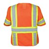 Ironwear Polyester Mesh Safety Vest Class 3 w/ Zipper & 6 Pockets (Orange/4X-Large) 1293-OZ-4XL